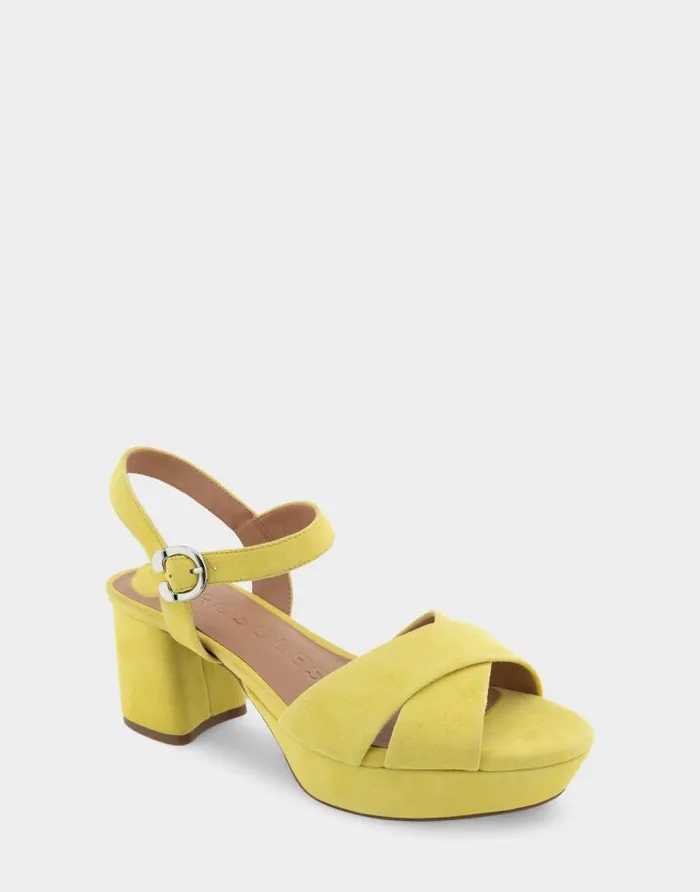 Aerosoles Comfortable Women039s Crisscross Platform Sandal In Green Sheen Suede Green Sheen Suede Women Platforms