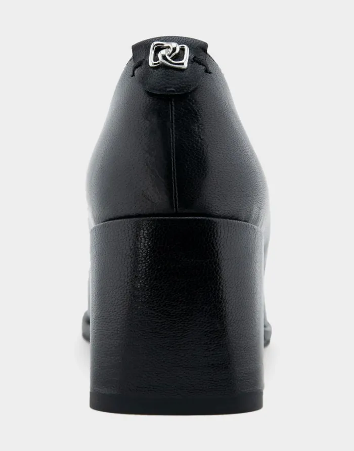 Aerosoles Comfortable Women039s Sculpted Wedge Pump In Black Leather Black Leather Women Wedges