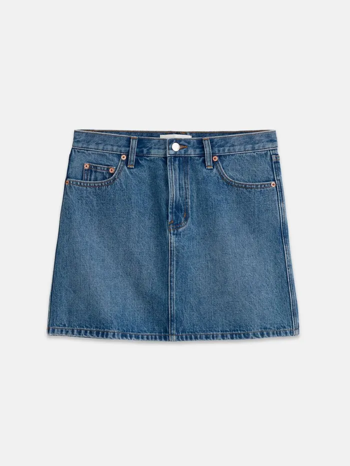 Alex Mill Denim Women Andie Mini Skirt In Denim Copenhagen Medium Wash