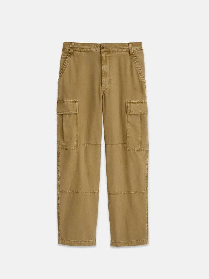 Alex Mill Pants Men Garment Dyed Cargo Pant In Canvas Khaki
