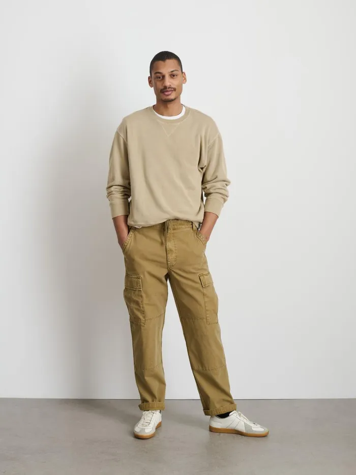Alex Mill Pants Men Garment Dyed Cargo Pant In Canvas Khaki