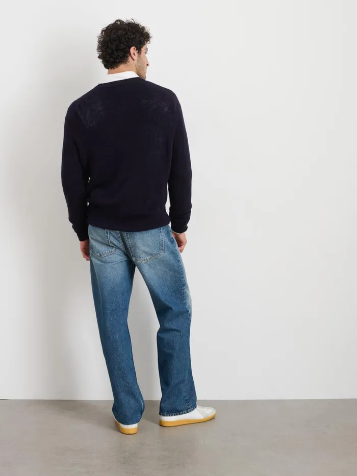 Alex Mill Sweaters Sweatshirts Men Hank Crewneck Sweater In Wool Dark Navy Alex Mill Sweaters Sweatshirts Men Hank Crewneck Sweater In Wool Dark Navy