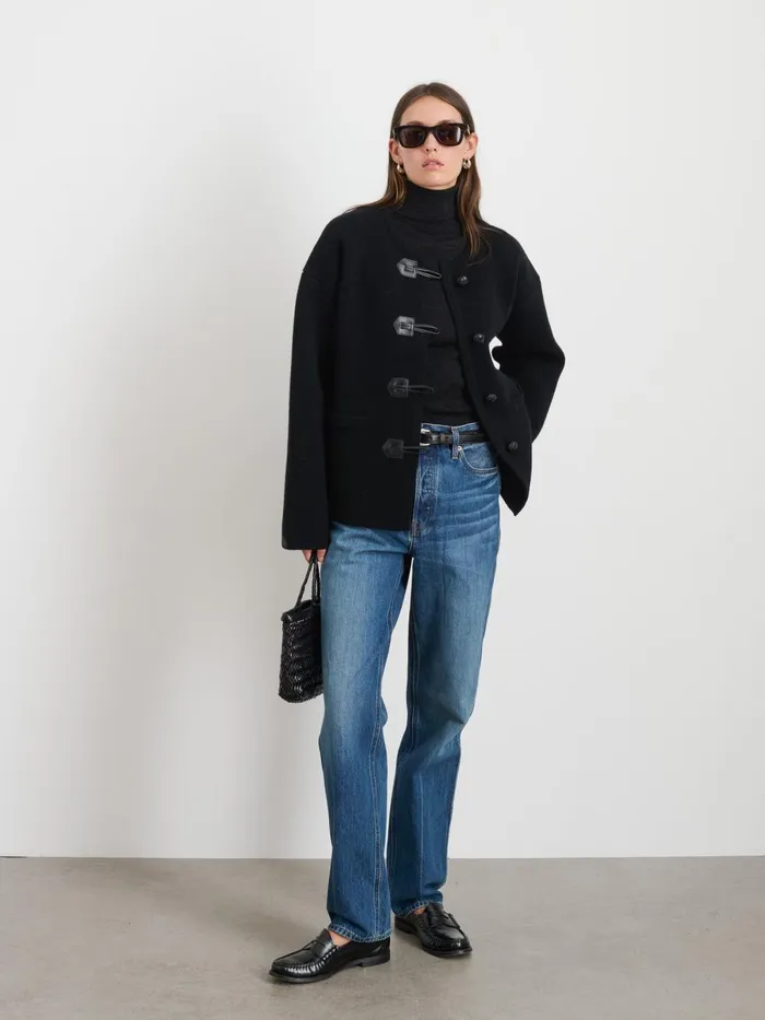Alex Mill Sweaters Women Aubrey Sweater Jacket In Merino Wool Black