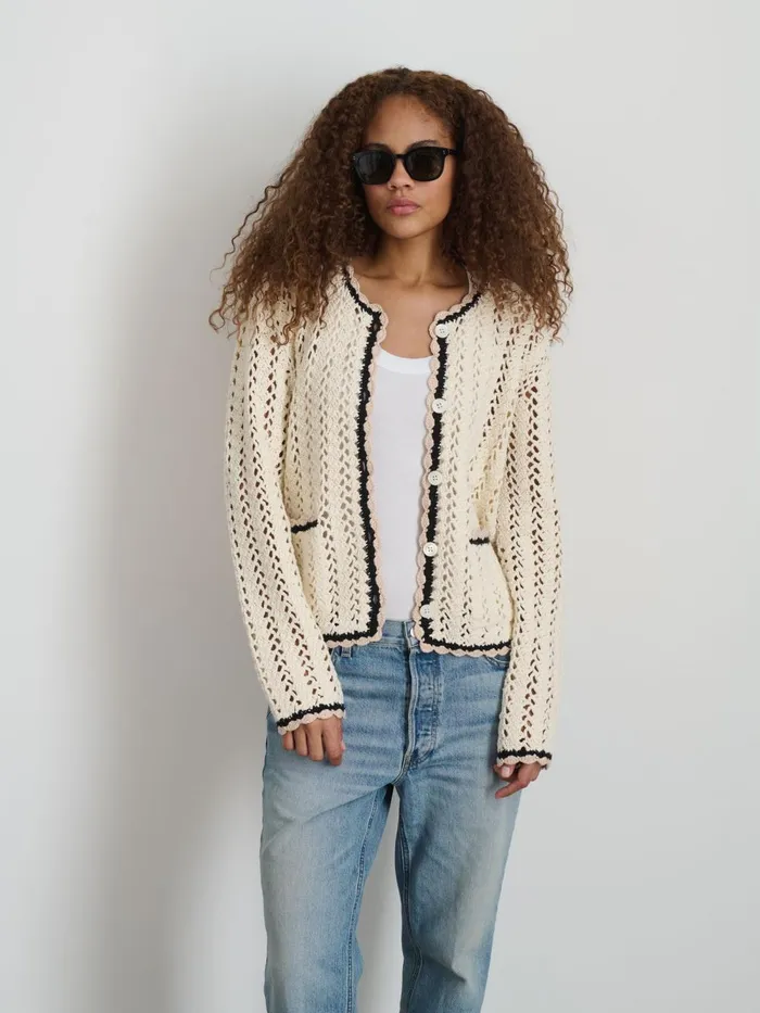 Alex Mill Sweaters Women Ella HandCrochet Cardigan