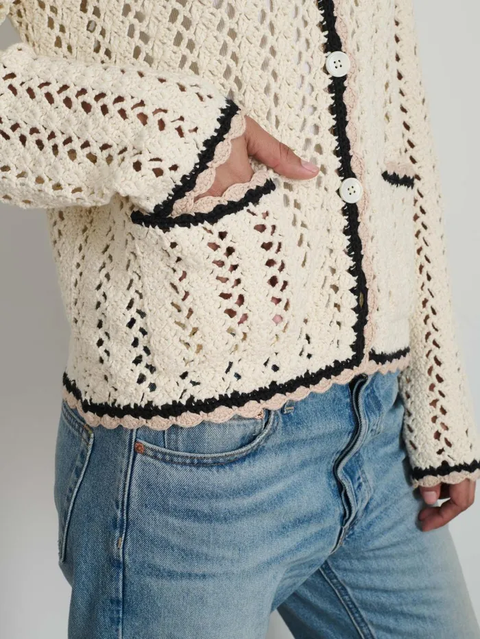 Alex Mill Sweaters Women Ella HandCrochet Cardigan
