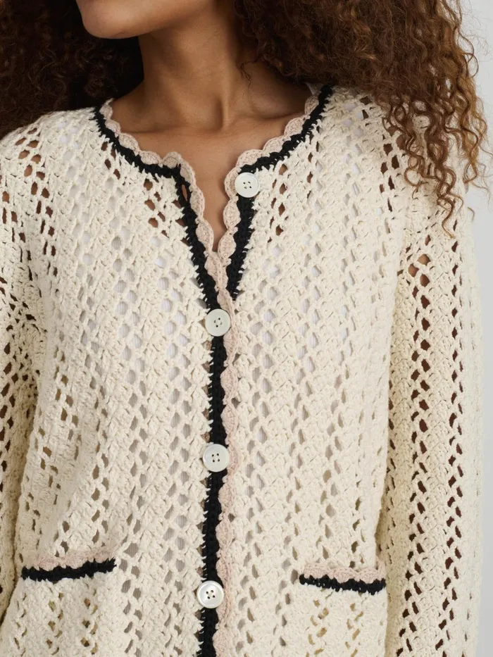 Alex Mill Sweaters Women Ella HandCrochet Cardigan