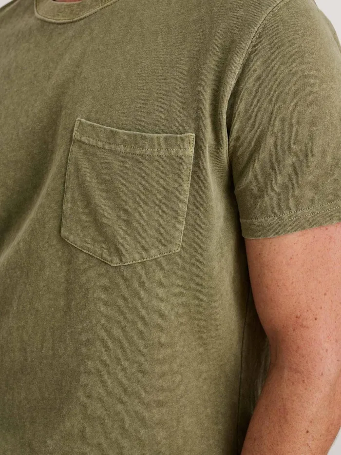 Alex Mill Tees Polos Men Vintage Wash Pocket Tee Bay Leaf