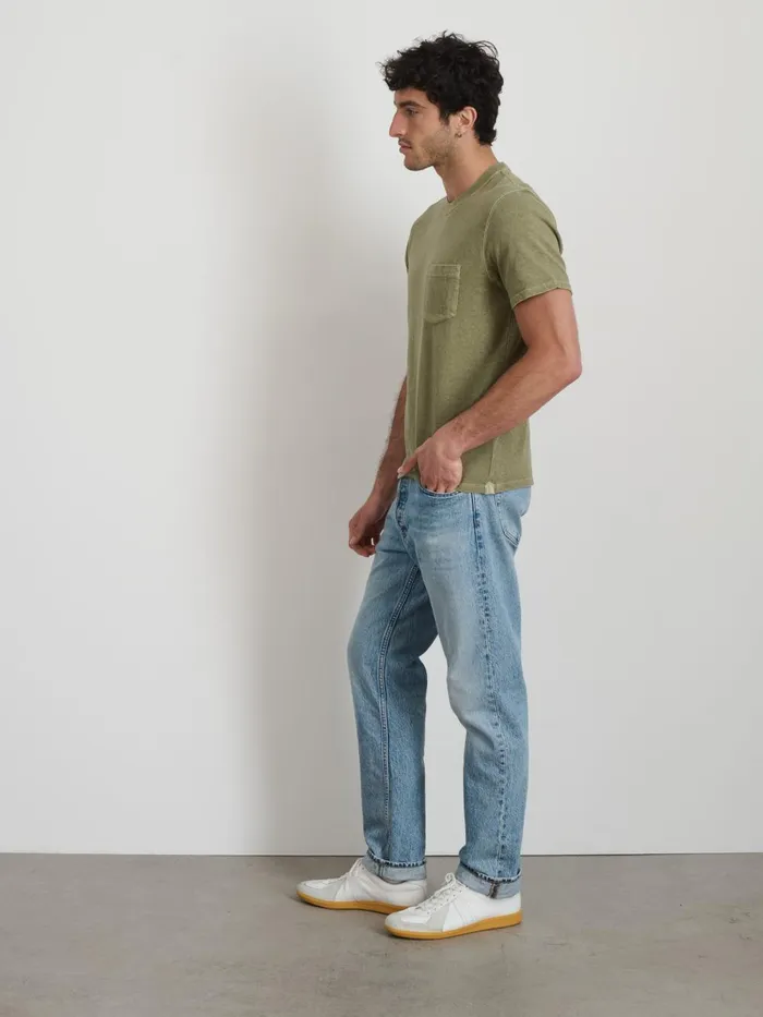 Alex Mill Tees Polos Men Vintage Wash Pocket Tee Bay Leaf