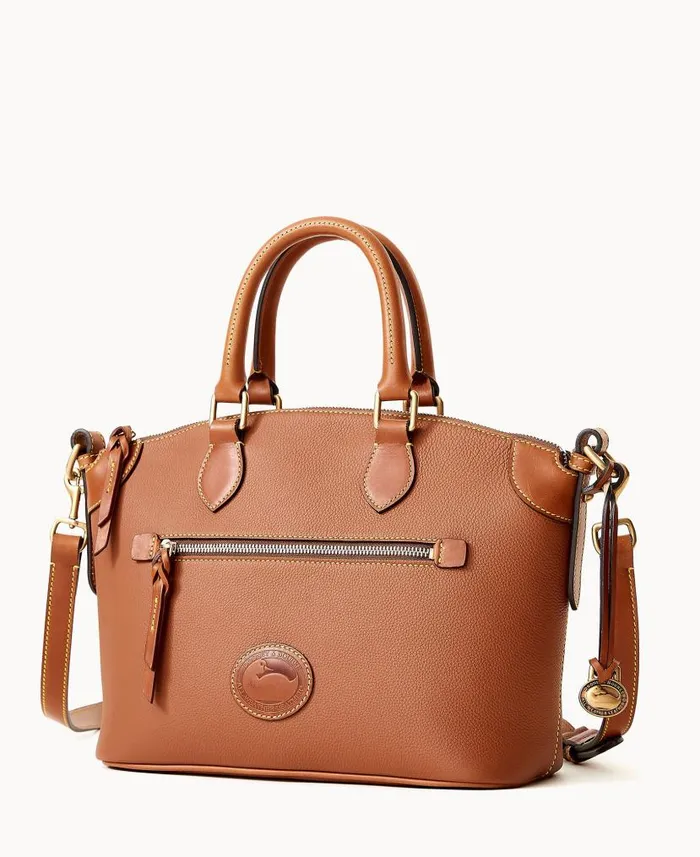 All Weather Leather 30 Domed Satchel 30 Caramel Woman Dooney and Bourke Satchels All Weather Leather 30 Domed Satchel 30 Caramel Woman Dooney and Bourke Satchels