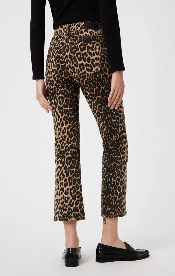 Anika Crop Flare In Leopard Denim Women Mavi Jeans Denim