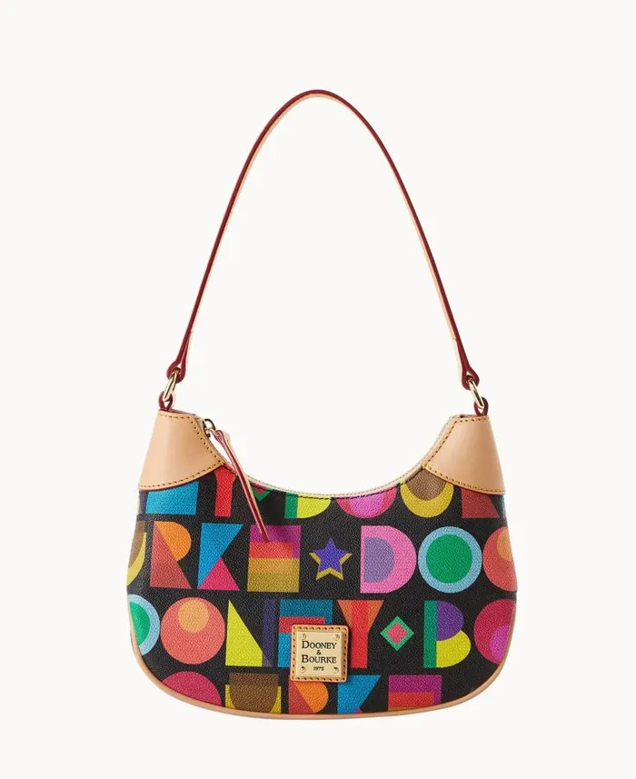 Art Deco Luna Hobo Black Woman Dooney and Bourke Shoulder Bags