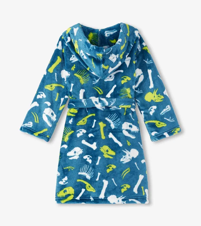 Baby Boys Dino Fossils Fleece Robe Hatley