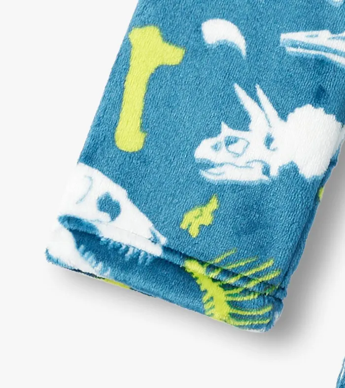 Baby Boys Dino Fossils Fleece Robe Hatley