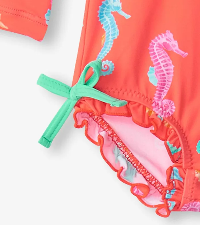 Baby Girls Painted Sea Rashguard Swimsuit Hatley