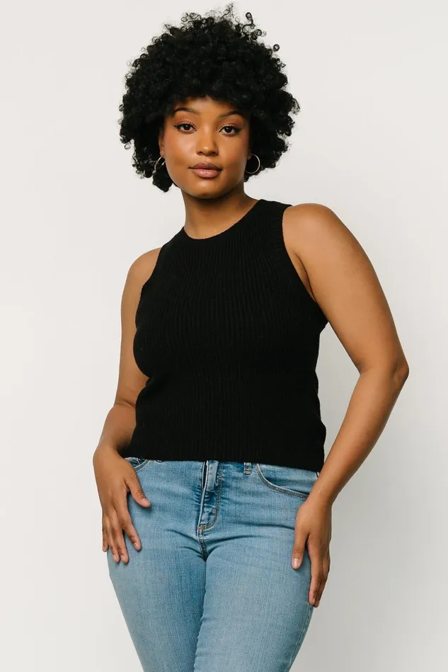 Baltic Born Blouses Shirts Women Cruz Knit Tank Top Black