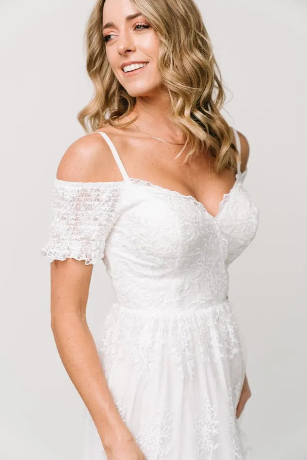 Baltic Born Bridal Women Esperanza Tulle Embroidered Maxi Dress Off White Baltic Born Bridal Women Esperanza Tulle Embroidered Maxi Dress Off White