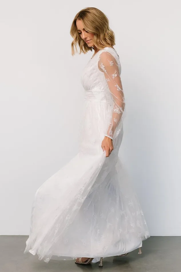 Baltic Born Bridal Women Isabelle Tulle Maxi Dress White Baltic Born Bridal Women Isabelle Tulle Maxi Dress White