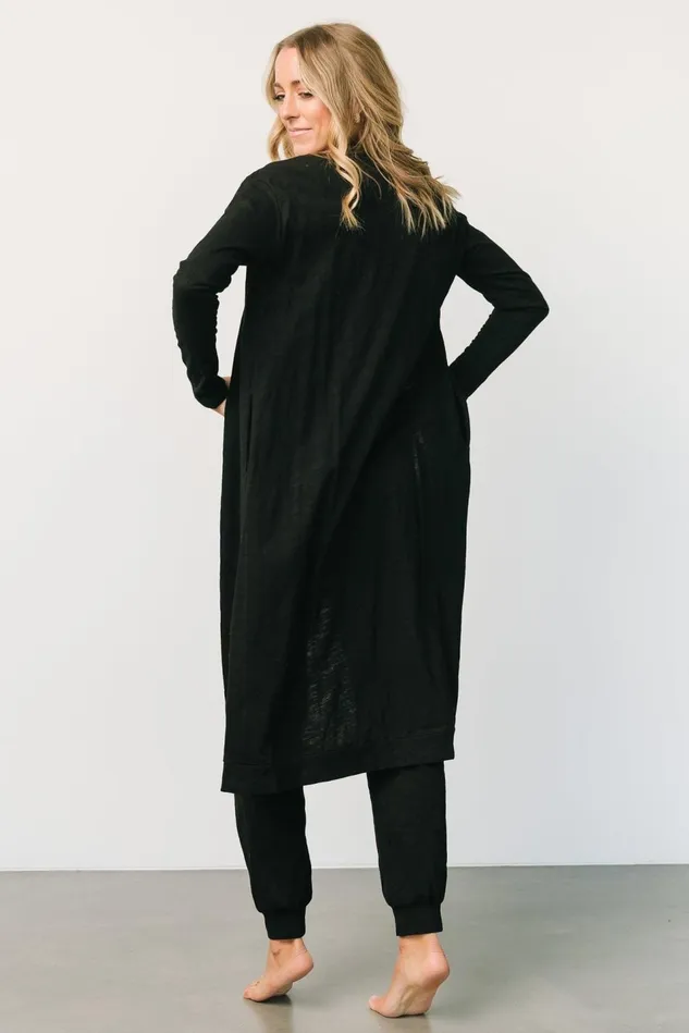 Baltic Born Cardigans Women Janae Jumpsuit Cardigan Set Black