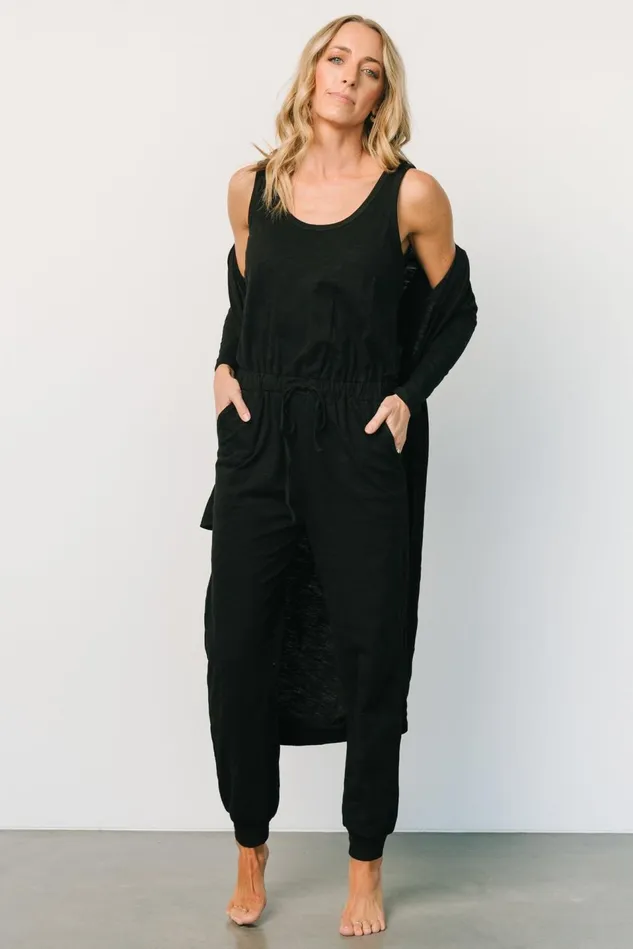Baltic Born Cardigans Women Janae Jumpsuit Cardigan Set Black
