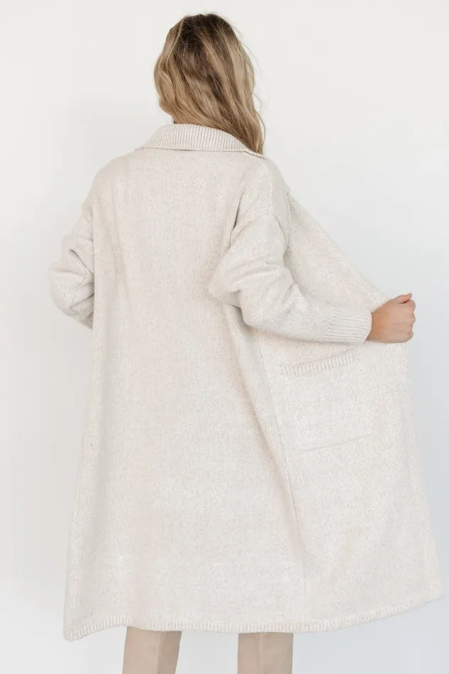 Baltic Born Cardigans Women Ontario Long Button Cardigan Oatmeal Baltic Born Cardigans Women Ontario Long Button Cardigan Oatmeal