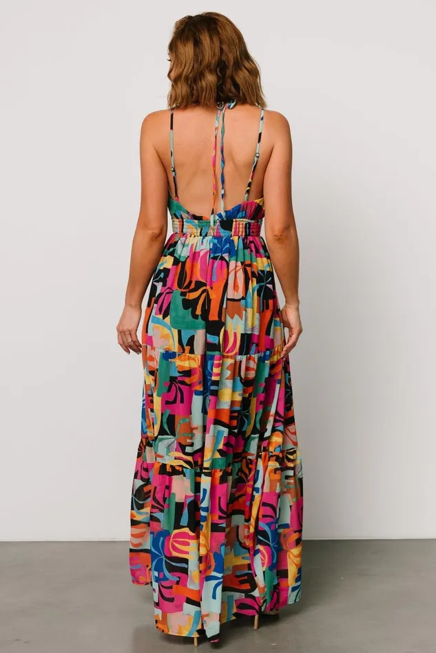 Baltic Born Maxi Dresses Women Crystal Maxi Dress Black Multi Print Baltic Born Maxi Dresses Women Crystal Maxi Dress Black Multi Print