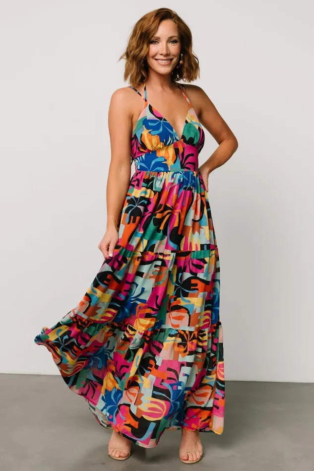 Baltic Born Maxi Dresses Women Crystal Maxi Dress Black Multi Print Baltic Born Maxi Dresses Women Crystal Maxi Dress Black Multi Print