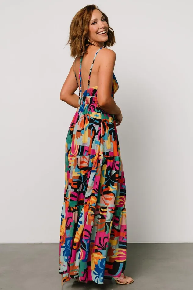 Baltic Born Maxi Dresses Women Crystal Maxi Dress Black Multi Print Baltic Born Maxi Dresses Women Crystal Maxi Dress Black Multi Print