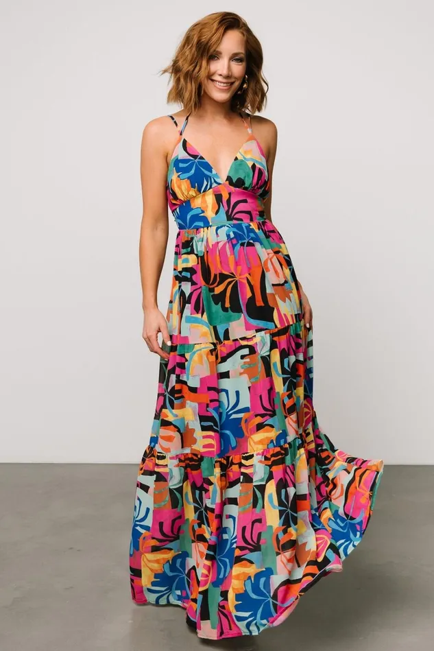 Baltic Born Maxi Dresses Women Crystal Maxi Dress Black Multi Print Baltic Born Maxi Dresses Women Crystal Maxi Dress Black Multi Print