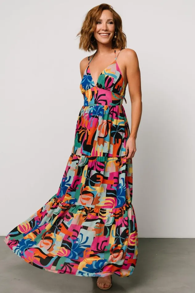 Baltic Born Maxi Dresses Women Crystal Maxi Dress Black Multi Print Baltic Born Maxi Dresses Women Crystal Maxi Dress Black Multi Print