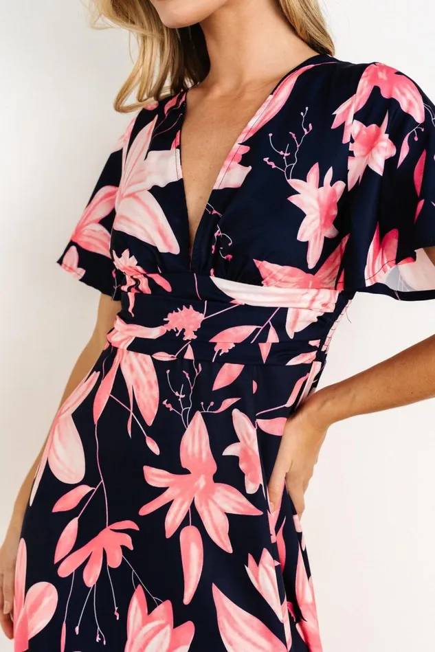Baltic Born Maxi Dresses Women Dina Maxi Dress Navy Pink Floral Baltic Born Maxi Dresses Women Dina Maxi Dress Navy Pink Floral