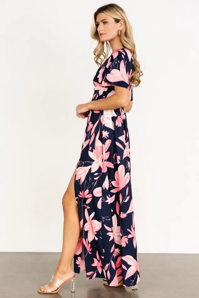 Baltic Born Maxi Dresses Women Dina Maxi Dress Navy Pink Floral Baltic Born Maxi Dresses Women Dina Maxi Dress Navy Pink Floral