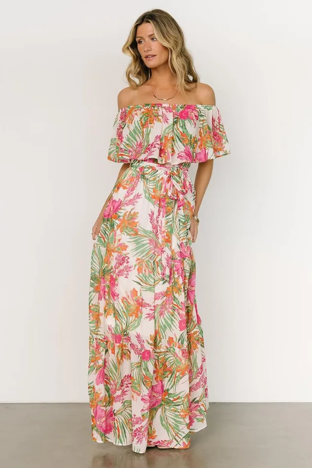 Baltic Born Maxi Dresses Women Lahaina Off Shoulder Maxi Dress Multi Baltic Born Maxi Dresses Women Lahaina Off Shoulder Maxi Dress Multi