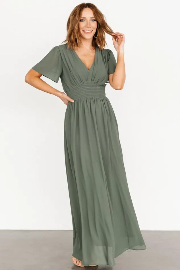 Baltic Born Mother Of The Bride Women Birdie Maxi Dress Dark Sage Baltic Born Mother Of The Bride Women Birdie Maxi Dress Dark Sage