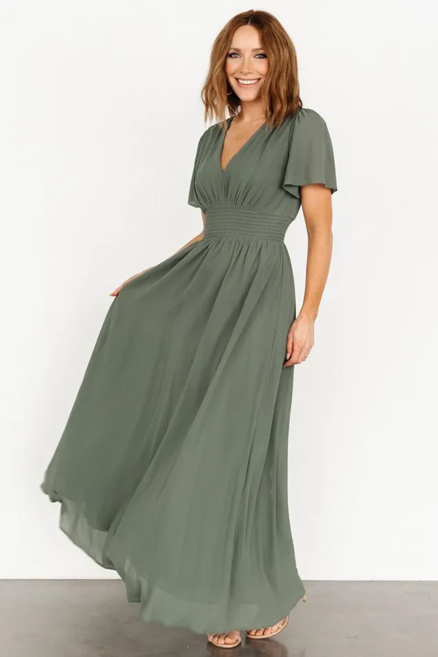 Baltic Born Mother Of The Bride Women Birdie Maxi Dress Dark Sage Baltic Born Mother Of The Bride Women Birdie Maxi Dress Dark Sage
