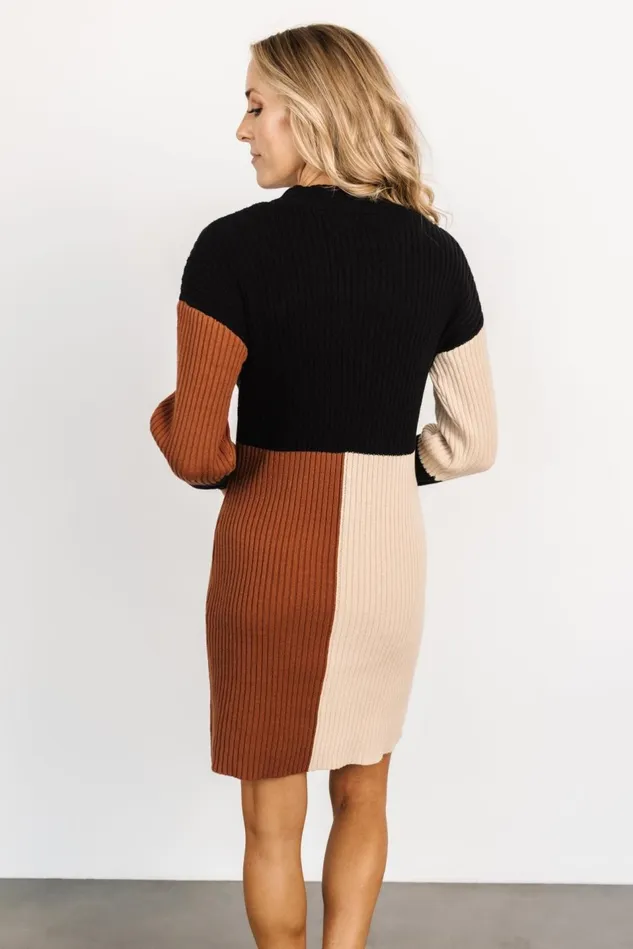 Baltic Born Short Dresses Women Easton Sweater Dress Black Multi Baltic Born Short Dresses Women Easton Sweater Dress Black Multi