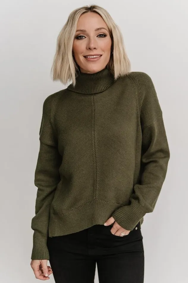 Baltic Born Sweaters Women Collins Knit Sweater Olive Baltic Born Sweaters Women Collins Knit Sweater Olive