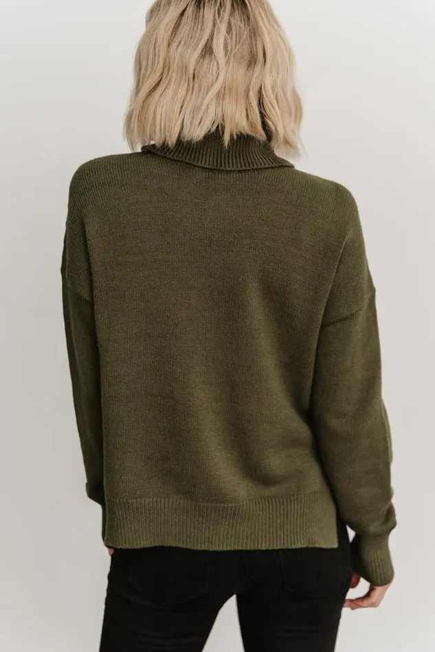 Baltic Born Sweaters Women Collins Knit Sweater Olive Baltic Born Sweaters Women Collins Knit Sweater Olive