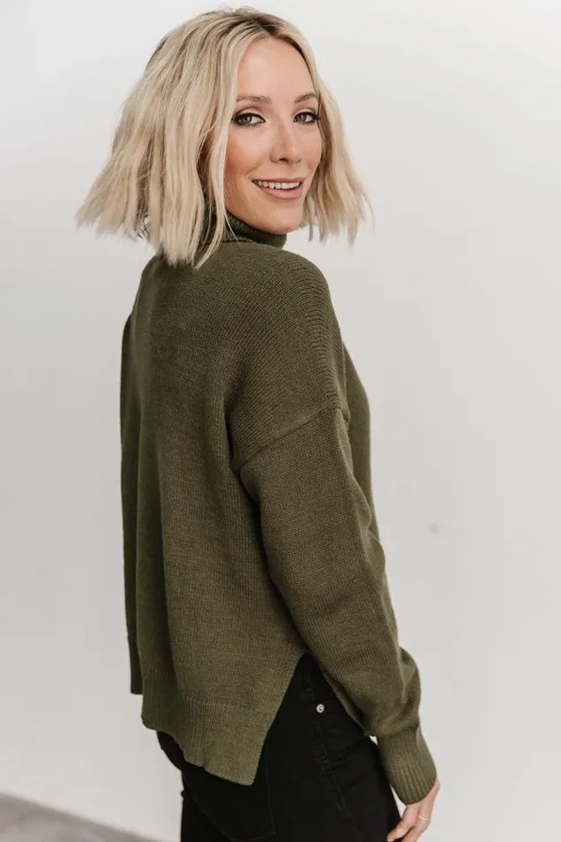 Baltic Born Sweaters Women Collins Knit Sweater Olive Baltic Born Sweaters Women Collins Knit Sweater Olive