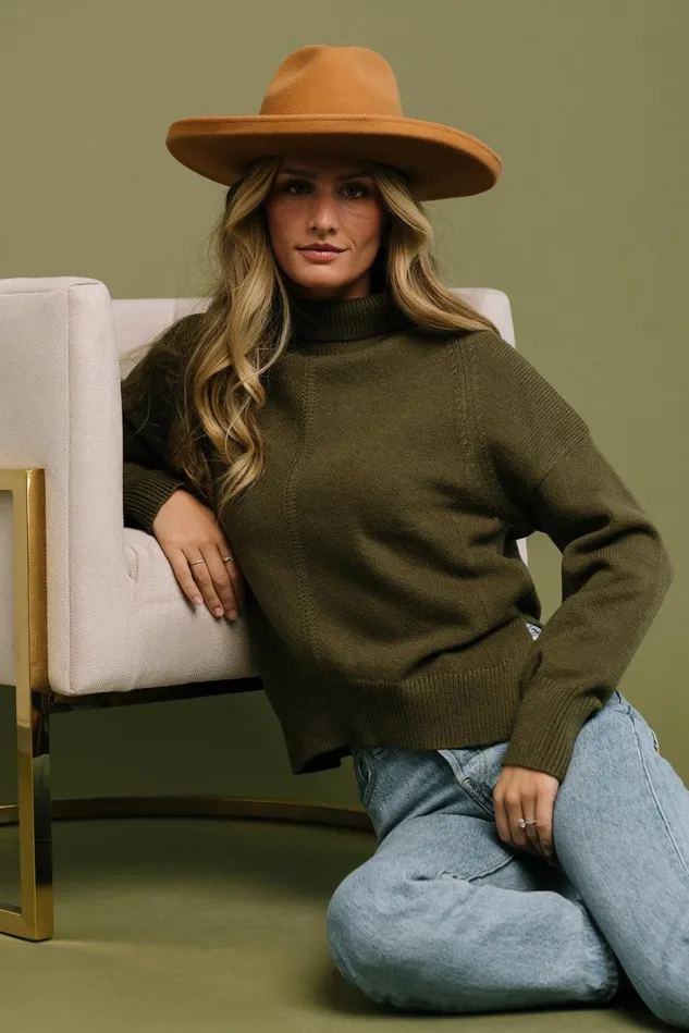 Baltic Born Sweaters Women Collins Knit Sweater Olive Baltic Born Sweaters Women Collins Knit Sweater Olive