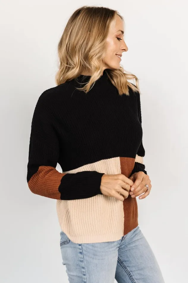 Baltic Born Sweaters Women Dawson Knit Sweater Black Multi Baltic Born Sweaters Women Dawson Knit Sweater Black Multi