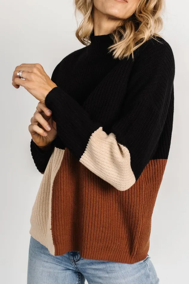 Baltic Born Sweaters Women Dawson Knit Sweater Black Multi Baltic Born Sweaters Women Dawson Knit Sweater Black Multi