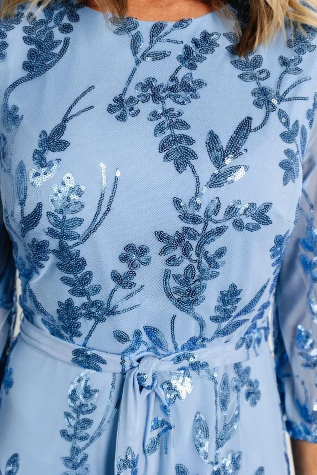 Baltic Born Wedding Guest Women Destiny Sequin Maxi Dress Blue