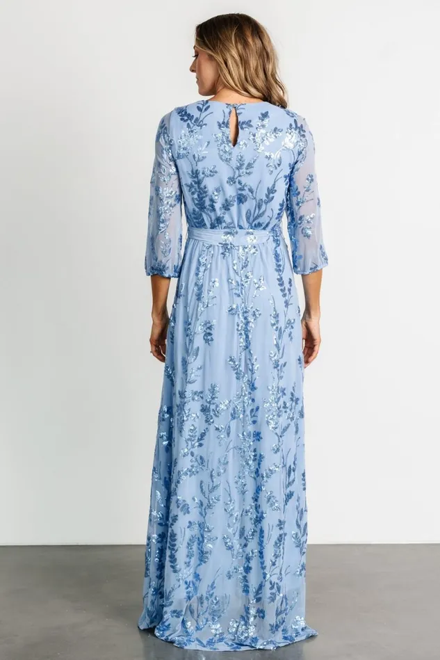 Baltic Born Wedding Guest Women Destiny Sequin Maxi Dress Blue