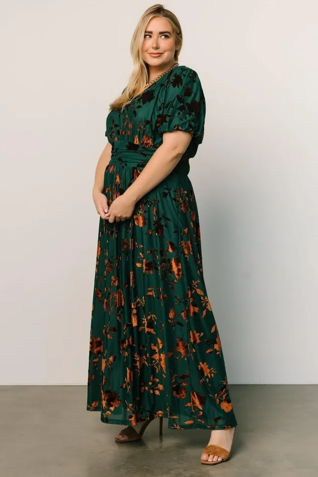 Baltic Born Wedding Guest Women Leslie Velvet Maxi Dress Bronze Jade Baltic Born Wedding Guest Women Leslie Velvet Maxi Dress Bronze Jade