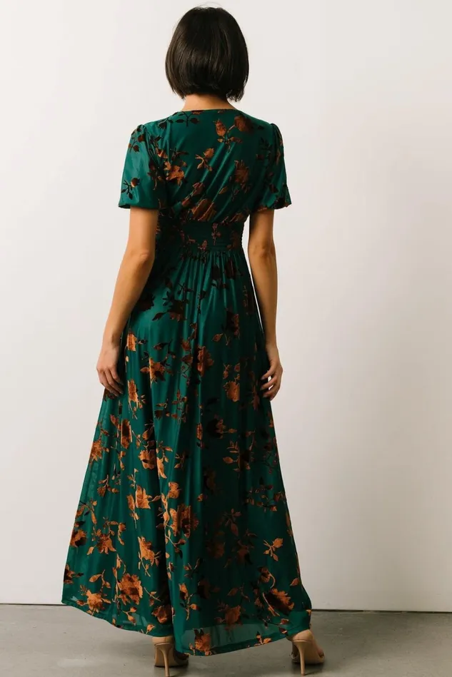 Baltic Born Wedding Guest Women Leslie Velvet Maxi Dress Bronze Jade Baltic Born Wedding Guest Women Leslie Velvet Maxi Dress Bronze Jade