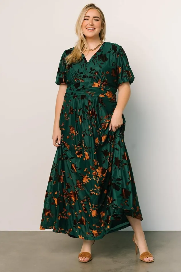 Baltic Born Wedding Guest Women Leslie Velvet Maxi Dress Bronze Jade Baltic Born Wedding Guest Women Leslie Velvet Maxi Dress Bronze Jade
