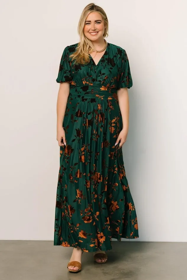 Baltic Born Wedding Guest Women Leslie Velvet Maxi Dress Bronze Jade Baltic Born Wedding Guest Women Leslie Velvet Maxi Dress Bronze Jade