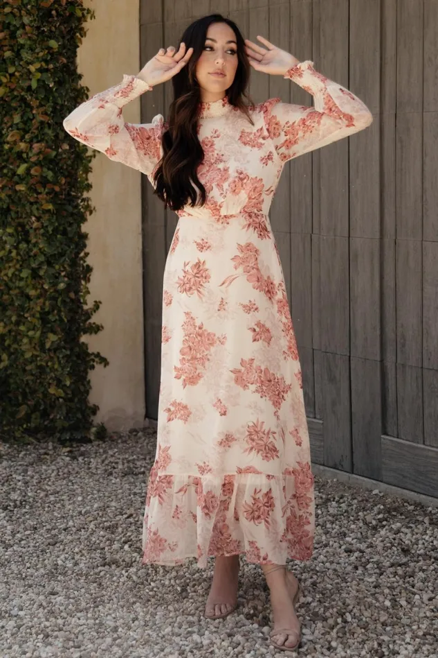 Baltic Born Wedding Guest Women Luciana Maxi Dress Beige Rose Baltic Born Wedding Guest Women Luciana Maxi Dress Beige Rose