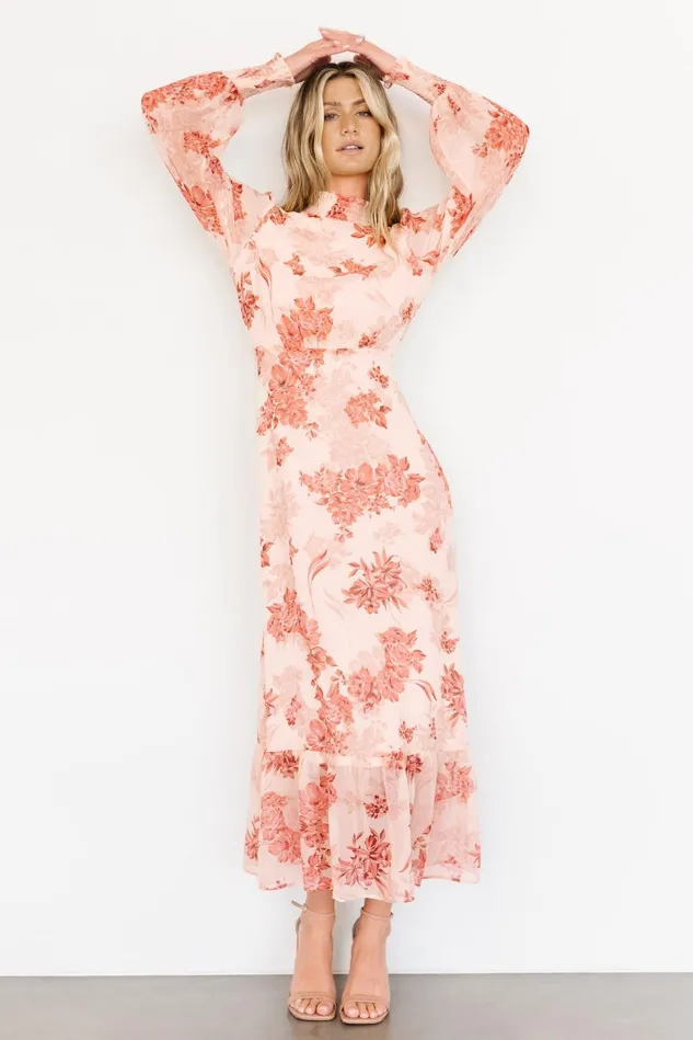 Baltic Born Wedding Guest Women Luciana Maxi Dress Beige Rose Baltic Born Wedding Guest Women Luciana Maxi Dress Beige Rose