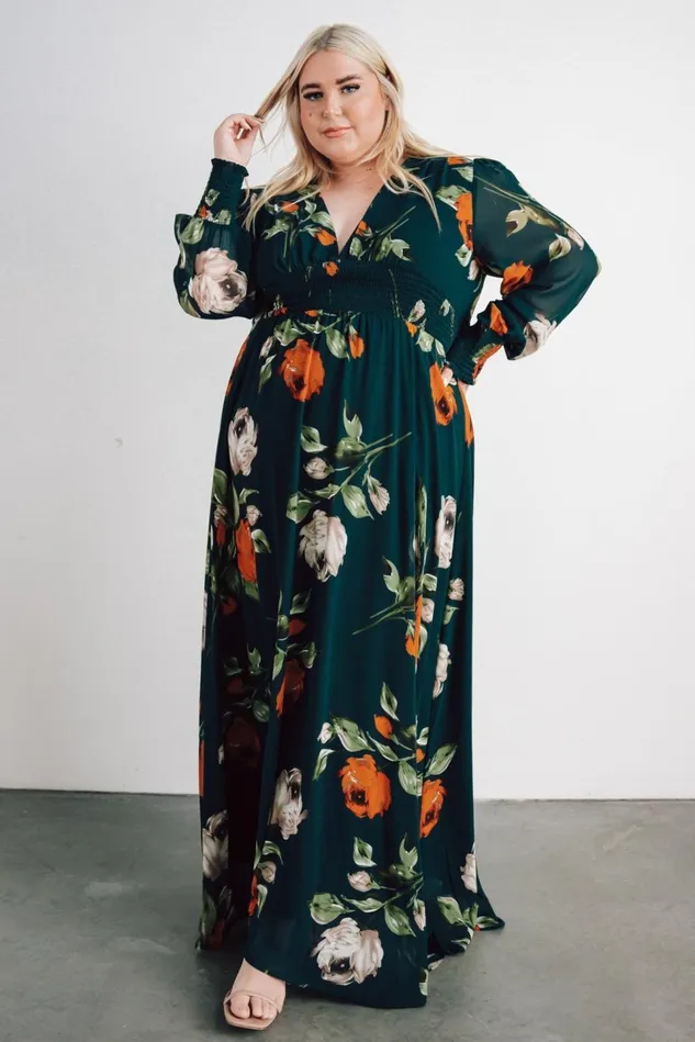 Baltic Born Wedding Guest Women Olivia Maxi Dress Deep Topaz Floral Baltic Born Wedding Guest Women Olivia Maxi Dress Deep Topaz Floral